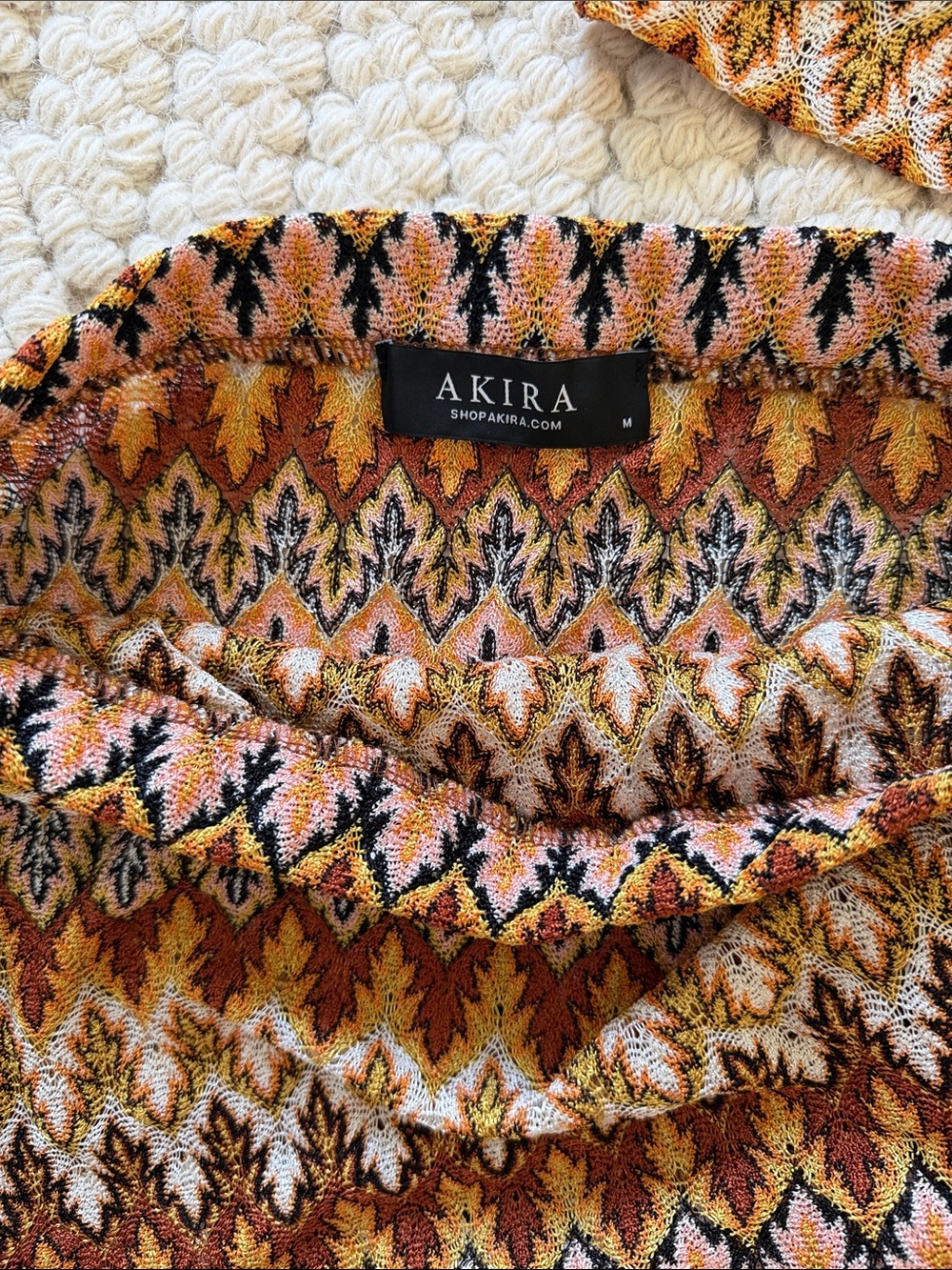 Trendy Zigzag Pattern Knit Two Piece Set - Picture 6 of 6